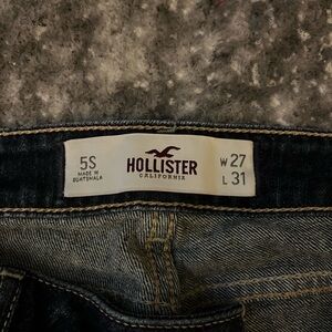 Hollister Women's Dark Blue Low Rise Skinny Jeans